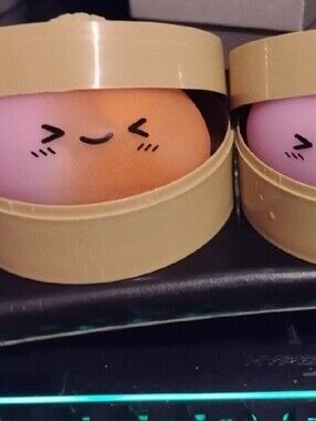 Pink & Peach Squishy Mystery Dumpling Opened Lot Of 2